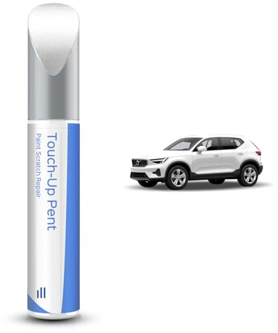 614 Ice White Metallic Pennello di Vernice Compatibile con Volvo XC40 Esatta Corrispondenza per Cavi e Graffi
