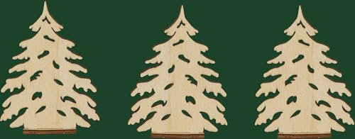 Rudolphs Schatzkiste Beleuchtungszubehör Aufsteckbaum einseitig offen 3er-Set BxH 5x6,5cm NEU Aufstecker Holzstern Weihnachtsstern Schwibbogen Lichterbogen Stern Holzschmuck Holz BeLe