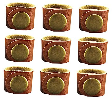 Angoily 20pcs Pu Leather Cable Winder and Organizer for Earphones and Cords Reusable Cable Holder for Home Office Travel and School Multi-Functional Tidy Wire Management