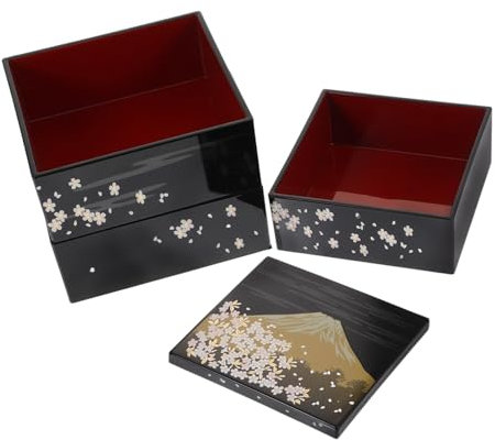 Ciieeo Estuche Sushi Japonés Tradicional Resistente Reutilizable Para Bento Picnic Camping Con Diseño Monte Fuji