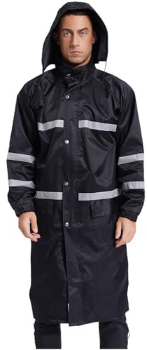 TiaoBug Impermeabile Unisex Uomo Donna Tuta Antipioggia Riflettente Giacca Impermeabili di Sicurezza da Lavoro Alta Visibilità Impermeabile Poncho Mantelle Riutilizzabili