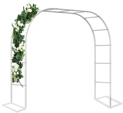 Robuster Metall-Gartenbogen für Kletterpflanzen, ideal für Hochzeitsdekoration, 240 cm hoch, Pergola-Spalier, perfekt für Weinreben, Outdoor-Gartenlaube (Größe: 200 x 230 x 40 cm)