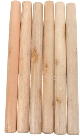 BESPORTBLE 6pcs Hardwood Replacement Handles for Garden Tools Ergonomic Design for Hoe and Hatchet Durable Wood Tool Handles for Farmers and Gardeners