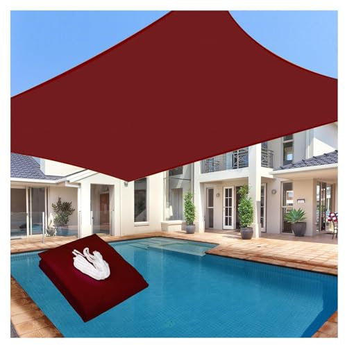 Baldacchino rosso per patio esterno 3,6 m x 3,6 m, impermeabile, traspirante, resistente ai raggi UV, ideale per feste in giardino, ombra e protezione del prato