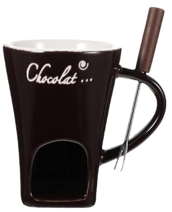 Style Ceramic Fondue Set With In Heating Perfect For Melting And Making S' Elegant Design For Parties And Gatherings Cepillo para botellas de agua (café, talla única)