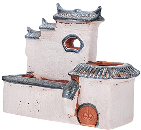 CIMAXIC Vaso Per Piante Verdi in Ceramica Contenitore A Forma Di Casa Per Giardinaggio Per Decorare Casa Giardino Ufficio