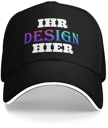 Tingwei personalisiert Cap personalisierte Basecap personalisierte Baseballkappe personalisiertes Cap mit Foto/Logo/Text gestalten Cap selbst gestalten mit Ihrem Logo,Unisex-Trucker-Kappe