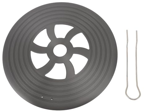 Plaque de conduction thermique pour cuisinière à gaz, diffuseur de chaleur en alliage d'aluminium de qualité supérieure avec poignée amovible, noir, 9,8 pouces