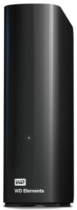 WD Elements 26 to Disque Dur Externe de Bureau, USB 3.1 Gen 1, Supplémentaire pour Les Photos, la Musique, Les vidéos et Tous Les Autres fichiers, Résistant aux Chocs, Noir