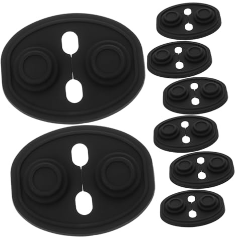 Sosoport 8pcs Silicone Door Latch Lock Covers Vehicle Door Lock Stoppers Black Noise Reduction Protector Car Accessories