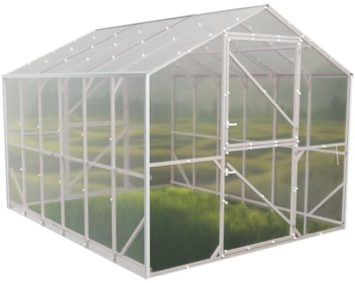 Gewächshaus Dom 2,5x10 m mit 6 mm Hohlkammerplatten UV, 25 m² Tomatenhaus & Frühbeet, Stabiler Stahlrahmen 20x20, Wetter- & schneefest, einfacher Aufbau – E-szklarnia®