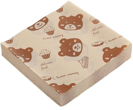 POPETPOP 500 pièces Papier Alimentaire Anti-graisse avec Imprimés Feuilles de Papier Sulfurisé pour Sandwich et Emballage Panier Frites Résistant et Sûr pour Usage Alimentaire