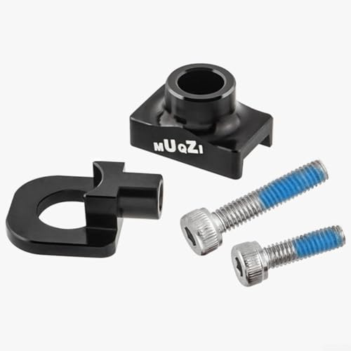 Eawfgtuw Tensor de cadena para bicicleta de una sola velocidad, guía de cadena de aleación de aluminio con agujero de eje de 10 mm, negro/rojo/dorado/plateado (negro)