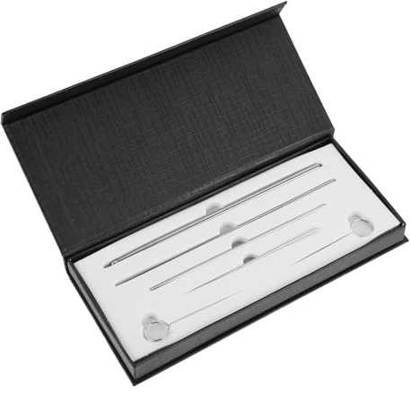 Homoyoyo Lot de 6 Sondes de Sexage pour Serpents en Acier Inoxydable Portable Différentes Tailles Fournitures pour Reptiles Détection Précise du Genre de Serpent