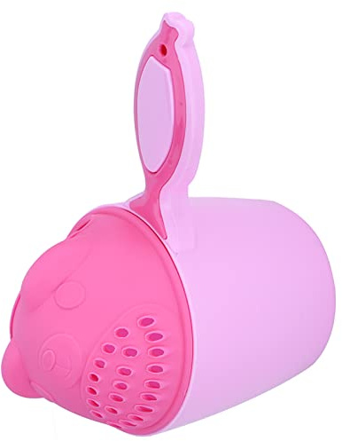 Generic Niedlicher Baby-Shampoobecher Zum Haarewaschen, Augenschutz, Fischgriff, Abnehmbar, Sicheres PP-Material für die Badezeit (PINK)