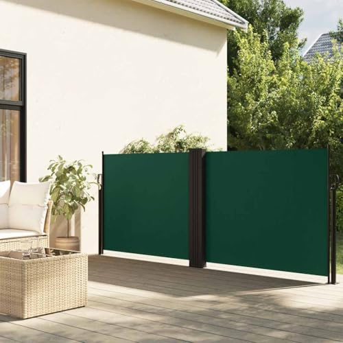Genérico Toldo Lateral retráctil Verde Oscuro 100x600 cm, Sombrillas Verde,4004590