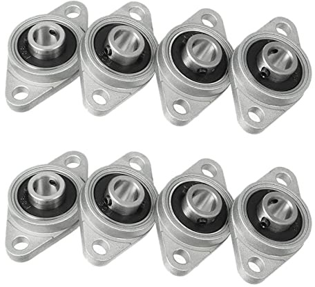 Tacdas 8 Pezzi Kfl08 Blocchetto di Cuscino Che Sopporta 8 mm di Diametro del Foro Nel Lega di Cuscinetto Flangiato Rombico per Cnc
