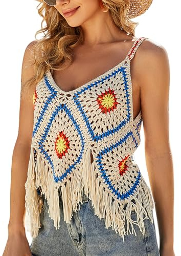APGLSXY linnen topp virkad strand-täckning urholkade magtoppar dam trim linne topp kvinnor virkad bikini toppar urholkade tankar trim magtröja streetwear