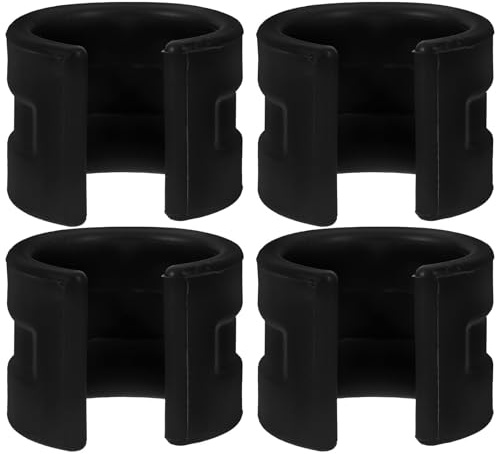 Anneau de Protection de Base Arrière Vélo en Caoutchouc Noir 4 Pièces | Installation et Retrait Faciles, Lot de 4, Finition Sobre et Professionnelle, Accessoire de Vélo