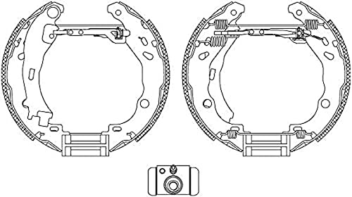 HELLA 8DB 355 005-111 Bremsbackensatz - R1301 - Bremssystem: Bosch