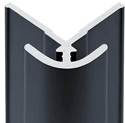 Schulte DecoDesign Profil Eckverbinder auf Ecke, 210 cm, Anthrazit, Verbindungsprofil für Duschrückwände und Wandverkleidung bis 3 mm, D1901221 677