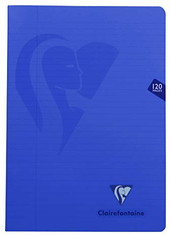Clairefontaine 303525C CONFEZIONE DA 10 quaderni a punto metallico Mimesys - A4 21x29,7 cm - 120 pagine a righe con margini - Carta bianca 90g - copertina in polipropilene Trasparenti - Colori casuali