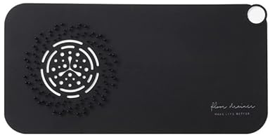Silikon Abflusssieb, Abfluss Haarfänger, Badewanne Falle für die Dusche (Schwarz)