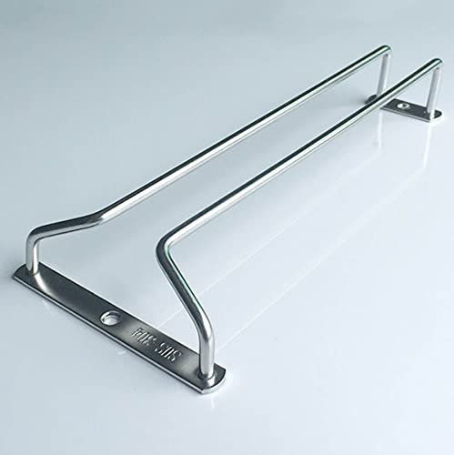 SYLJ Weingläser-Regal unter dem Schrank, Weinglas-Halter, Stielglas-Aufhänger, Gläserschiene Gläserhalter, Edelstahl, für Schrank, Küche, Bar (Size : 45x11.5cm(17.7x4.5in))