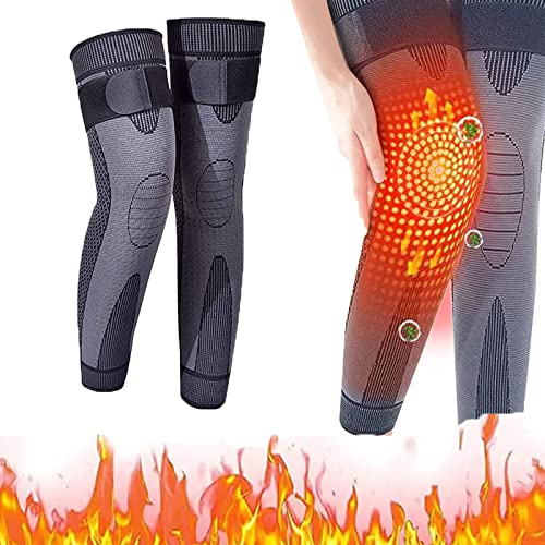 KNEECA Tourmaline Acupressure Selfheating Knee Sleeve, Mugwort Acupressure Shaping Knee Pads, Wormwood Self-Heating Knee Pads (M, Black)