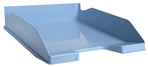 Exacompta 113209D 6er Pack Briefablage BeeBlue aus Recycling-Kunststoff DIN A4. Ideale Briefkörbe für Ihre Organisation. Stapelbare Ablagekörbe Hellblau Blauer Engel Combo Midi