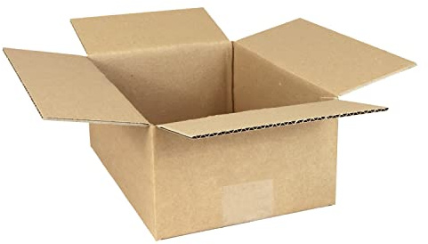 smiley pack 25 Stück Faltkartons 250 x 175 x 100 mm KK24 braun 1 wellig | Versandkarton & Verpackungskartons aus Wellpappe – Pappkarton, Versandbox für Paket & Päckchen