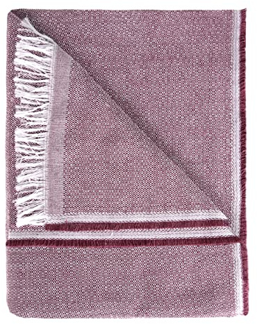 MERCURY TEXTIL- Colcha Plaid Multiusos (180x290cm, Liso Granate) | 50% Algodón 50% Poliéster Jarapas para Sofá, Liso y Rayas, Plaid Cama. Plaid Sofá, Manta Cubre Sofá Foulard