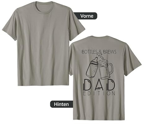 Baby Papa Outfit Babyflasche & Bier Vatertag Idee für Vater T-Shirt