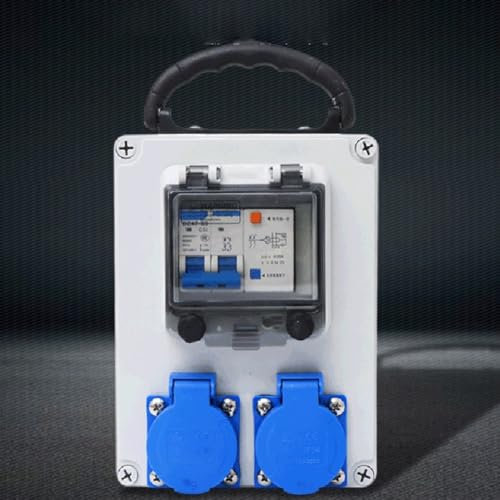 SPORTARC Distributore di potenza da costruzione, scatola di uscita portatile impermeabile IP67, interruttore a parete presa distributore di alimentazione 16A 220-250V
