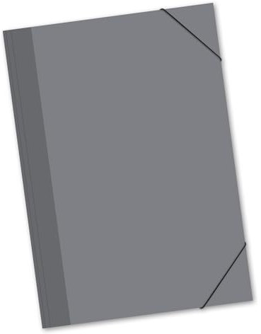 itenga große Zeichenmappe DIN A2 - Farbauswahl - Gummizugmappe Sammelmappe - für Kinder Jugendliche Schüler Mädchen Jungen Erwachsene (grau)