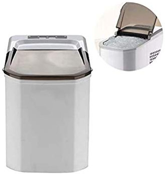 Máquina de hacer hielo completamente automática, máquina para hacer cubitos de hielo pequeños para el hogar, máquina para hacer hielo de 15 kg para tienda de té con leche comercial, mini casa comerci