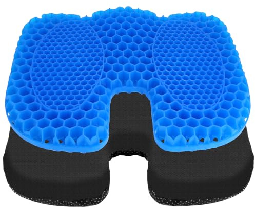 QWORK® Cuscino per Sedile Kayak, Cuscino Sedile in Gel Antiscivolo, Cuscino Sedile a Forma di U, per Kayak, Barche, Sedia da ufficio, Auto