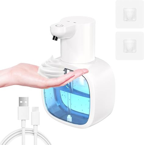 Seifenspender Automatisch Etopgo 500ml Elektrischer Schaumseifenspender zur Wandmontage, USB Wiederaufladbar No Touch Seifenspender, IPX5 Wasserdicht für Bad,Küche, Büro