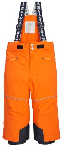 first instinct by killtec Enfant Pantalon de Ski/Fonctionnel avec Bretelles et Jupe Pare-Neige FISW 48 MNS Ski PNTS, dunkelorange, 98/104, 43392-000