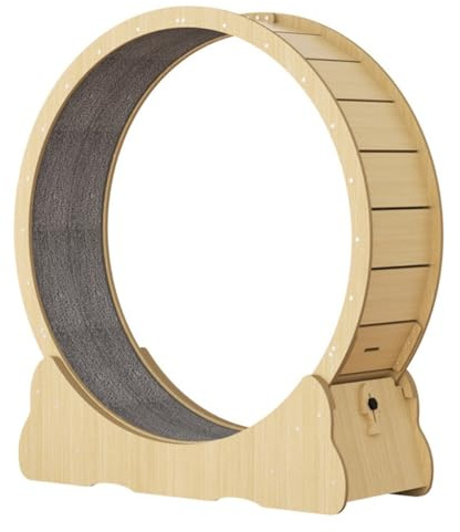 OZWYCY Katzenlaufrad Laufband for Katzen, Fitness-Roller, leises Training, Laufrad, Möbel, hohe Faserplatte, Katzenklettergerüst Katzenlaufrad für den Lnnenbereich(L96*36.5 * 107CM)