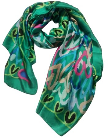 zarolo Damen Schal & Tücher leicht bunt, modischer Schal, eleganter Damen Halstuch weich dünn Baumwolle/Viskose/Seide, Geschenk für Frauen