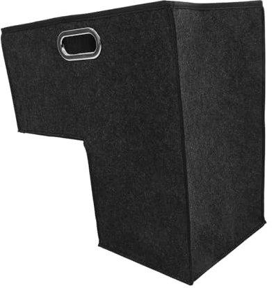 TEMPNAP Cestino Portaoggetti Per Scale Pieghevole in Feltro Con Manici Organizer Multifunzione Per Stanza Contenitore Per Giocattoli Vestiti e Souvenir Colore Grigio Scuro