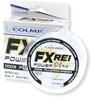 Colmic FXREI Power Plus – Filo Fluorocarbon 100% Invisibile in Acqua, Alta Resistenza all’Abrasione e ai Nodi – Prodotto Ufficiale Colmic