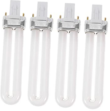 LOLIPPYY Lampadine UV per Unghie 12w 365nm in Vetro 4 Pezzi per Asciugatura Rapida e Risparmio, Perfette per Manicure Professionale