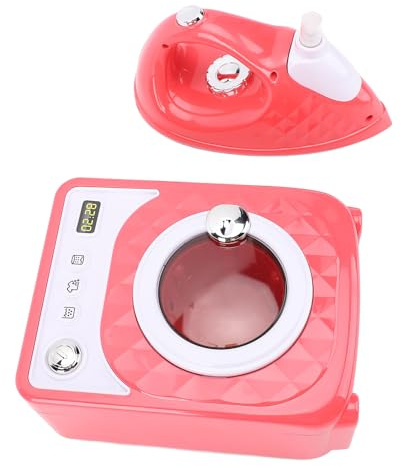 Fabater Set da Gioco di Ruolo, Vivace Set da Gioco Educativo con Lavatrice e Asse da Stiro per Bambini, Materiale ABS