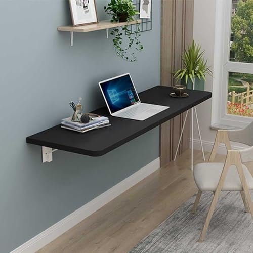 Escritorio plegable de pared para laptop, estación de trabajo que ahorra espacio para habitaciones pequeñas, perfecto para dormitorio, oficina en casa y balcón