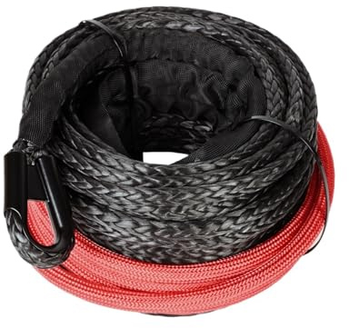 pour Voiture, Camion, remorque, SUV Corde de treuil synthétique 12 mm x 25 m avec capacité de Protection for camions, 4x4 et véhicules Tout-Terrain. Accessoire de treuil.
