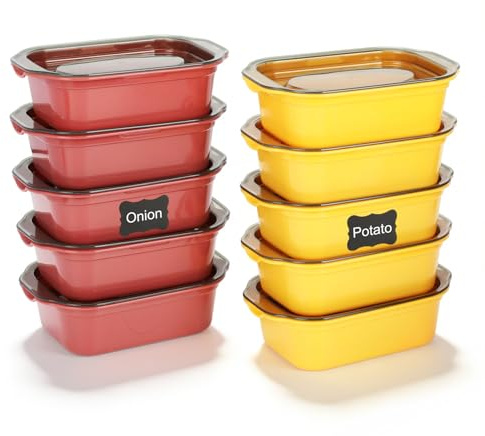 AiQInu10 Pezzi Contenitori Per Alimenti Con Coperchio, Contenitore Ermetico Per Alimenti, Ermetici E A Prova Di Perdite, Senza Bpa, Adatti Al Microonde E Alla Lavastoviglie, 200 Ml