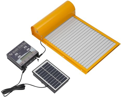 DSYOGX Trappe de poulailler à énergie solaire - Trappe automatique solaire avec télécommande - Porte de poulailler pour poules, oies, canards et d'une hauteur inférieure à 25,4 cm