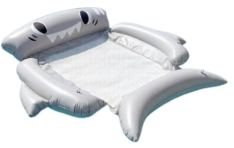 Flotadores Piscina - Hamaca Inflable Descanso | Colchoneta Agua Flotante | Animal Tiburón Oso Diseño Colchón | Playa Lago Parque Acuático Jardín Patio Estanque Terraza Verano Uso